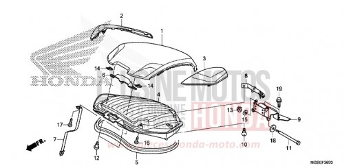 LUGGAGE LID NC700SAD de 2013